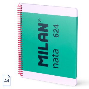 Rechizite Școlare - Caiet a4 80 file ar spira milan verde nata 57043e80gr