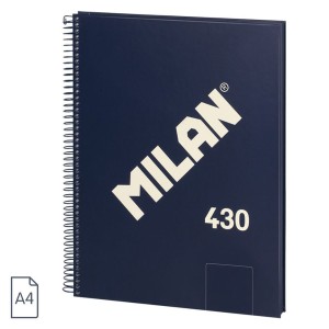 Rechizite Școlare - Caiet a4 80 file velin spira milan albastru 430 57141e80b