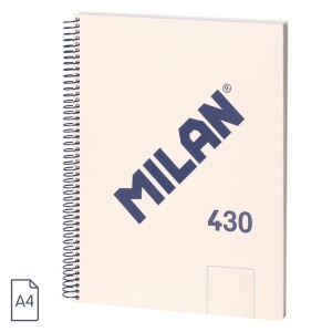 Rechizite Școlare - Caiet a4 80 file velin spira milan bej 430 57141e80bg