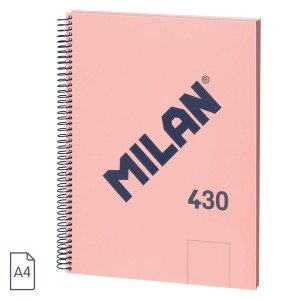Rechizite Școlare - Caiet a4 80 file velin spira milan roz 430 57141e80p