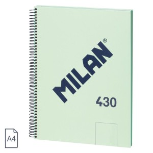 Rechizite Școlare - Caiet a4 80 file velin spira milan verde 430 57141e80gr