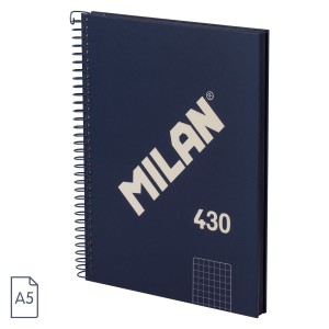 Rechizite Școlare - Caiet a5 80 file ar spira milan albastru 430 57153e80sncb