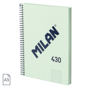 Rechizite Școlare - Caiet a5 80 file ar spira milan verde 430 57153e80sncgr