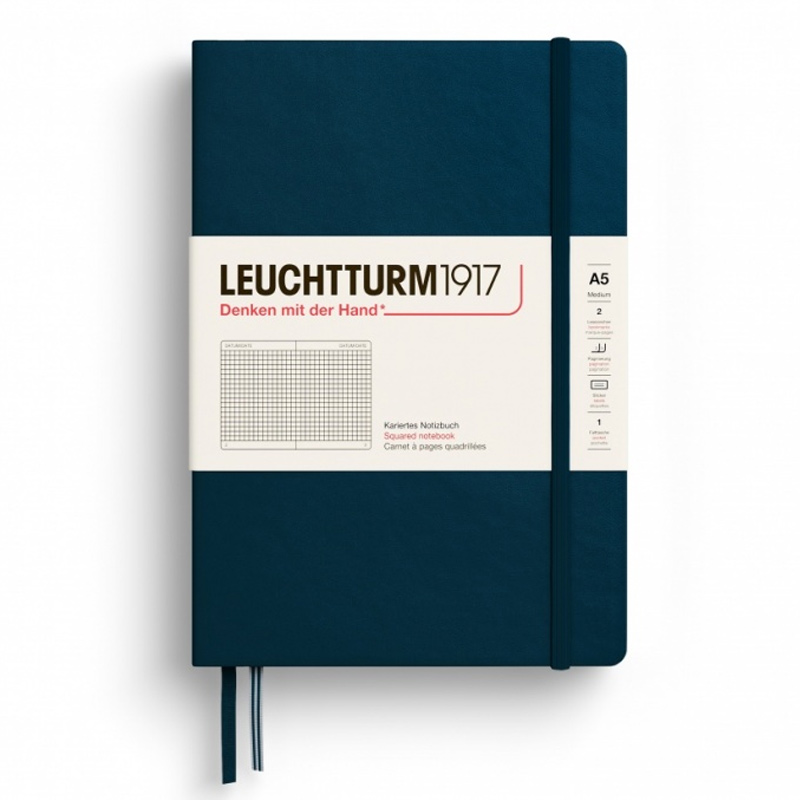 Caiet a5 aritmetica coperta rigida albastru marin leuchtturm