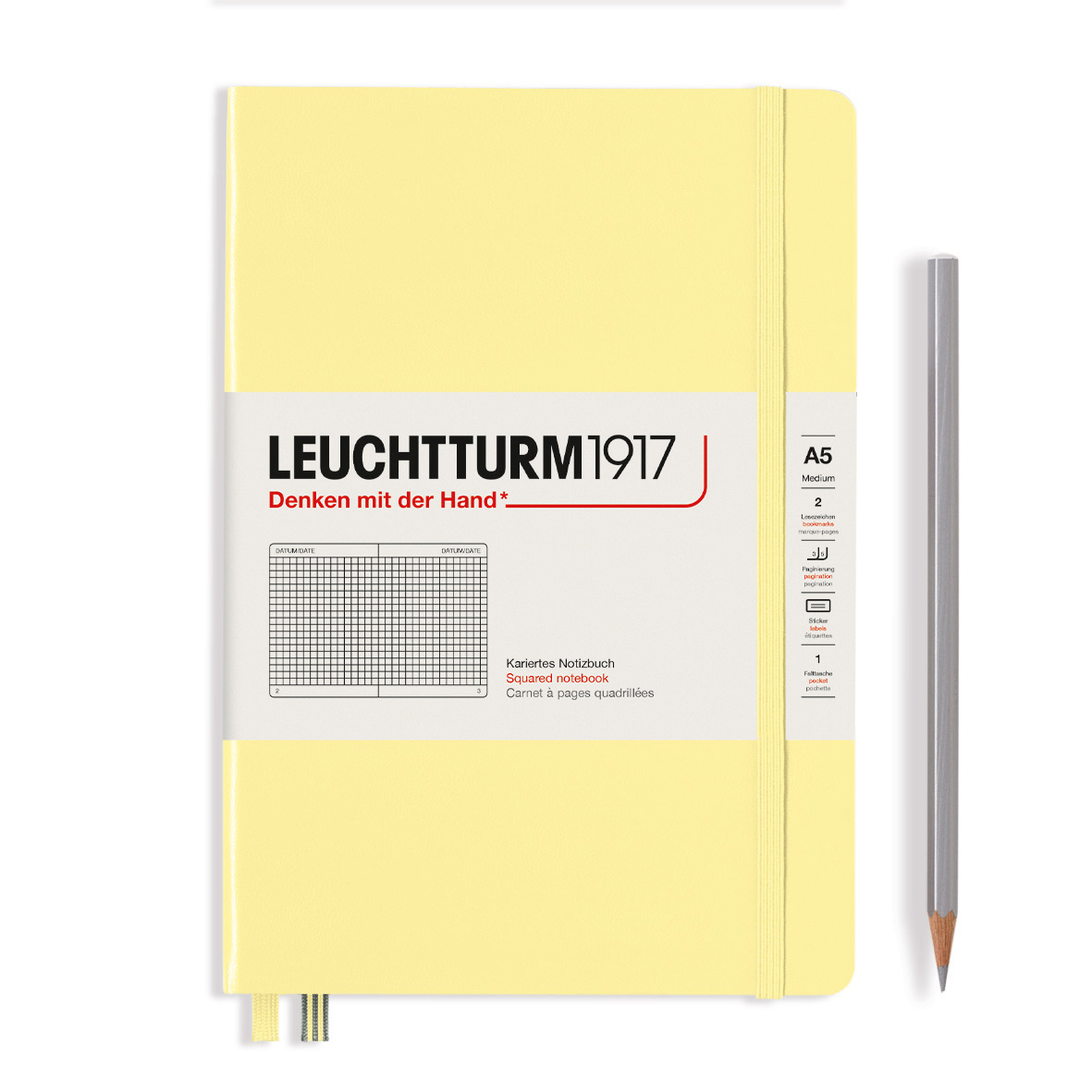 Caiet a5 aritmetica coperta rigida vanilie leuchtturm