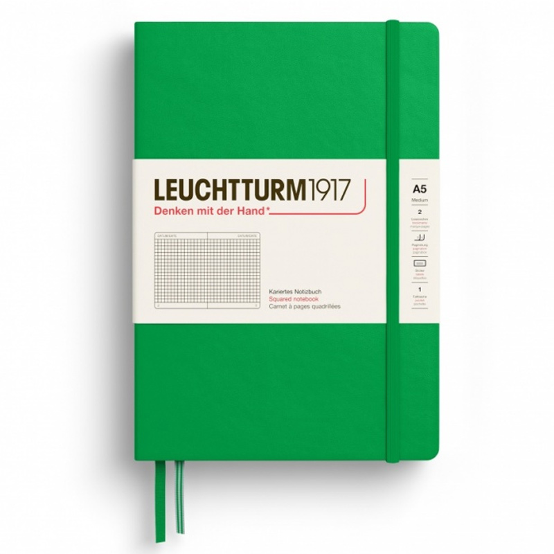 Caiet a5 aritmetica coperta rigida verde primavaratic leuchtturm