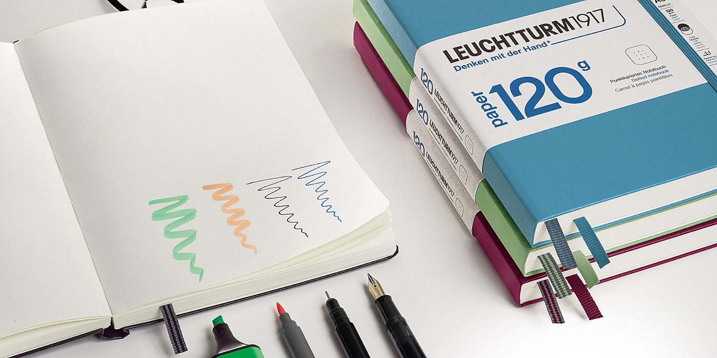 Caiet a5 dictando 120g coperta rigida lila leuchtturm [3]
