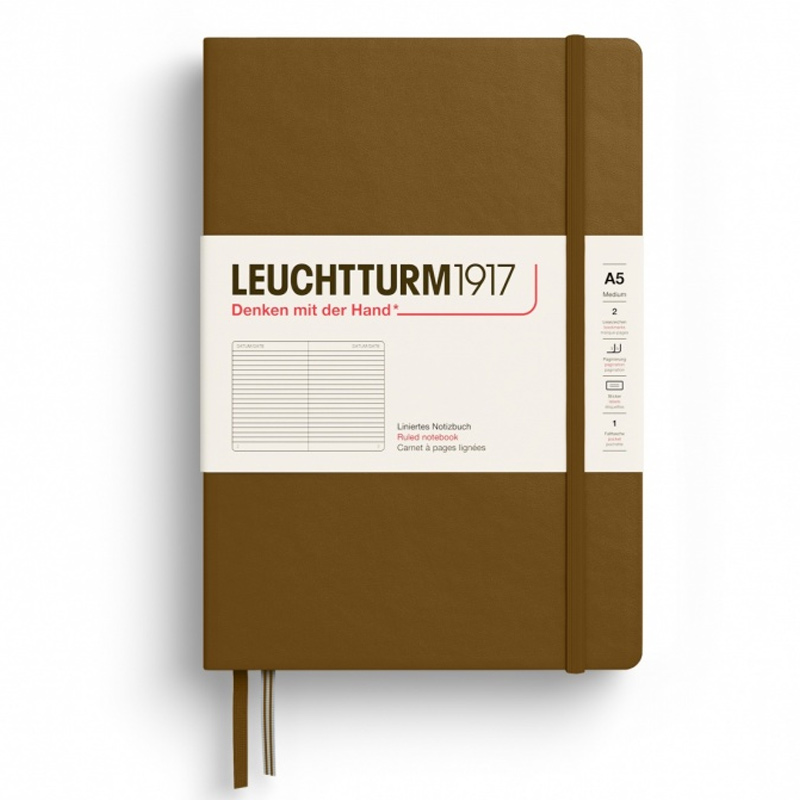 Caiet a5 dictando coperta rigida maro scortisoara leuchtturm