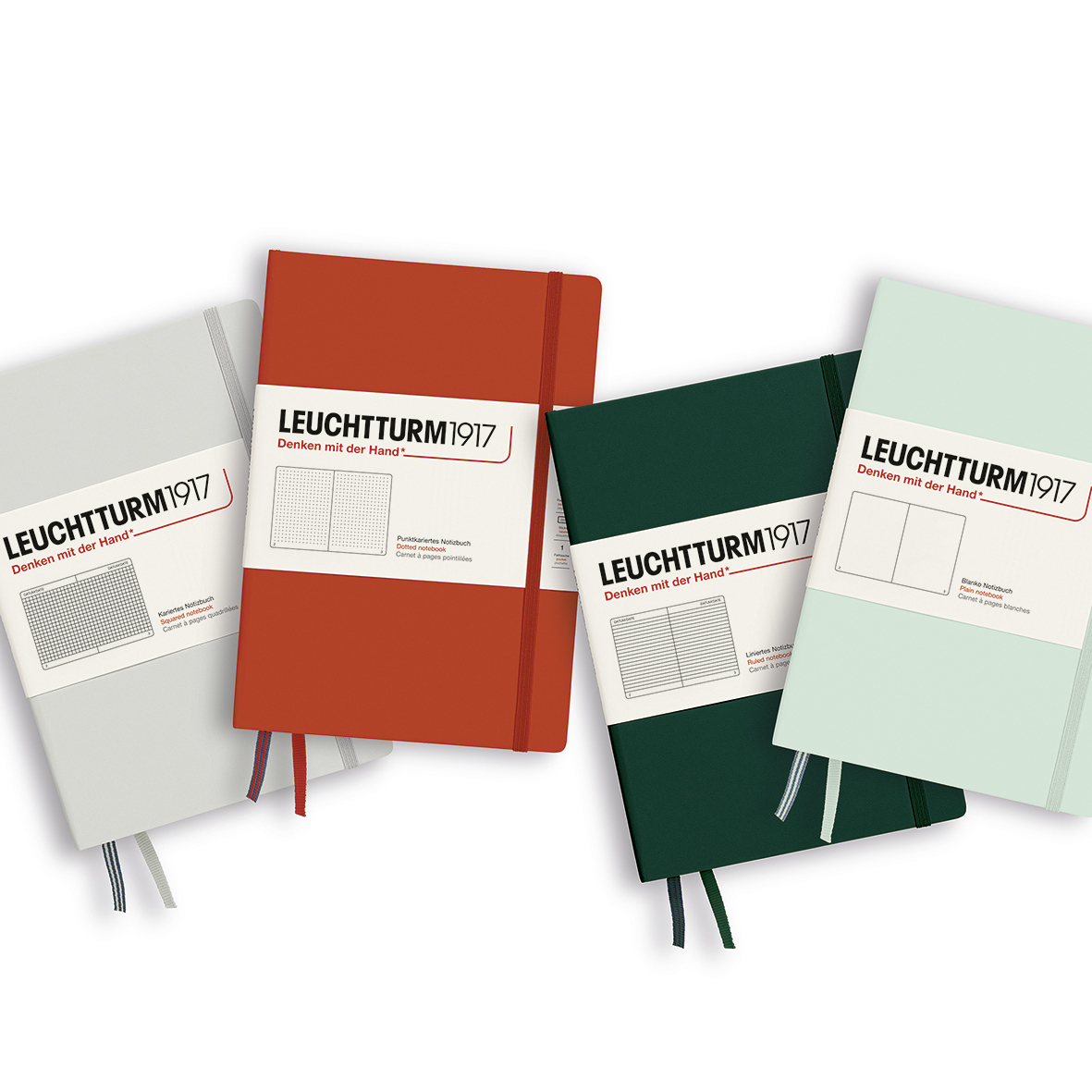 Caiet a5 velin coperta flexibila verde padure leuchtturm [3]