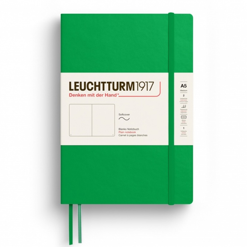 Caiet a5 velin coperta flexibila verde primavaratic leuchtturm