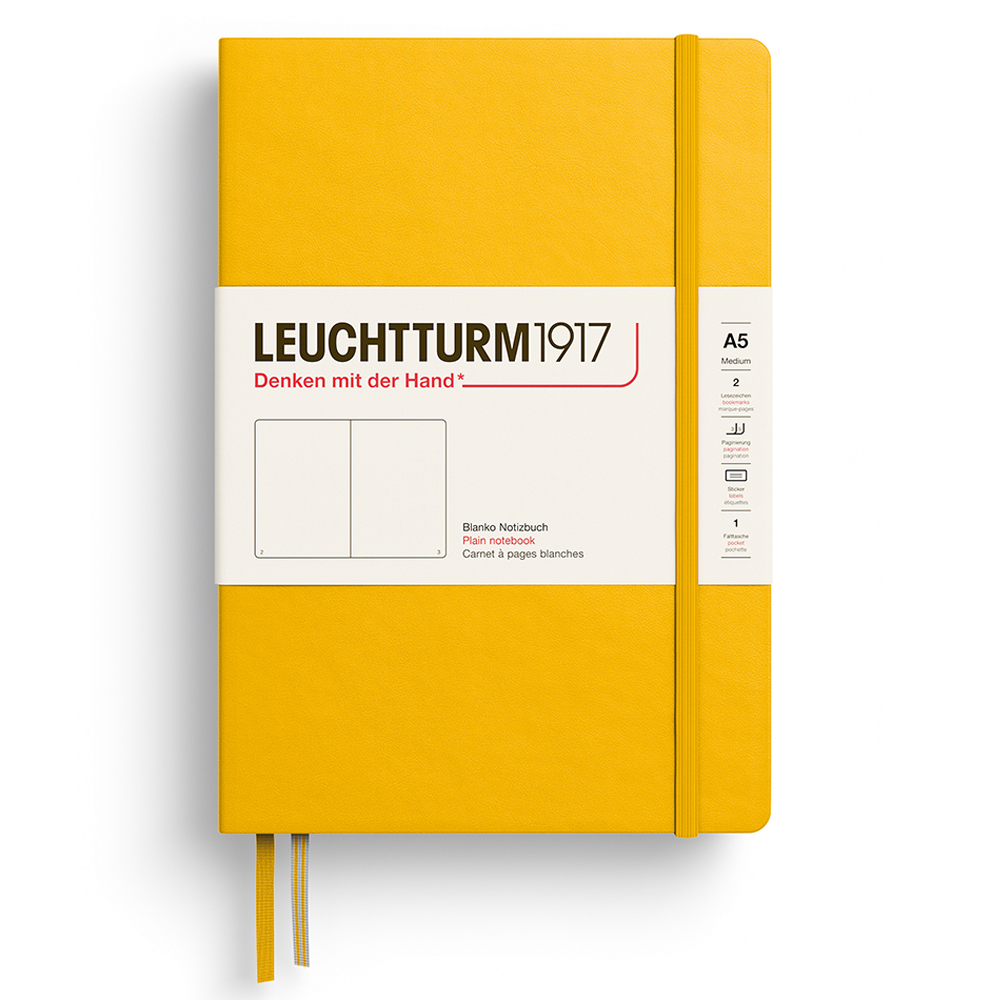 Caiet a5 velin coperta rigida galben floarea soarelui leuchtturm