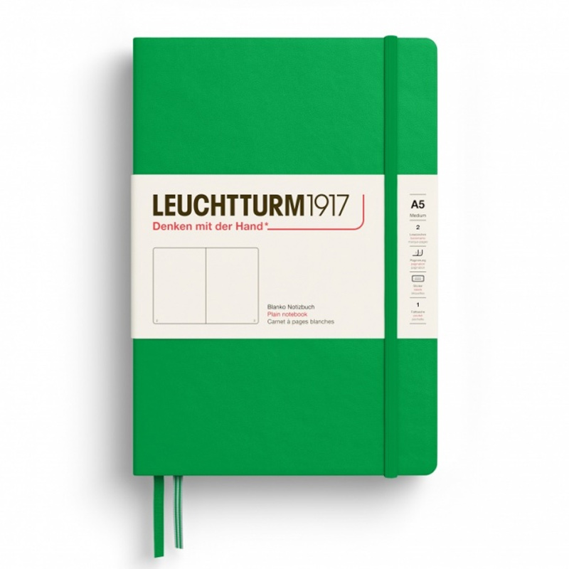 Caiet a5 velin coperta rigida verde primavaratic leuchtturm