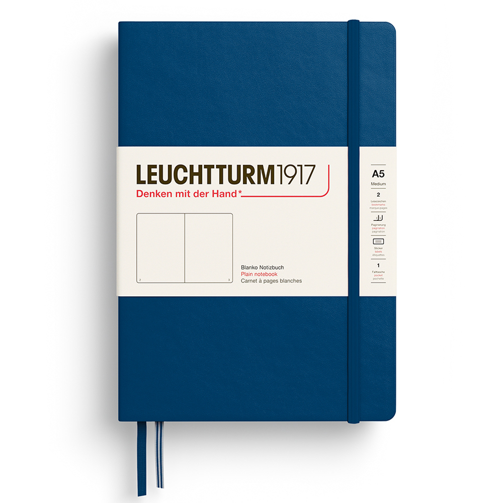 Caiet a5 velin coperta rigida indigo leuchtturm