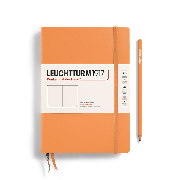 Caiet a5 velin coperta rigida piersica leuchtturm