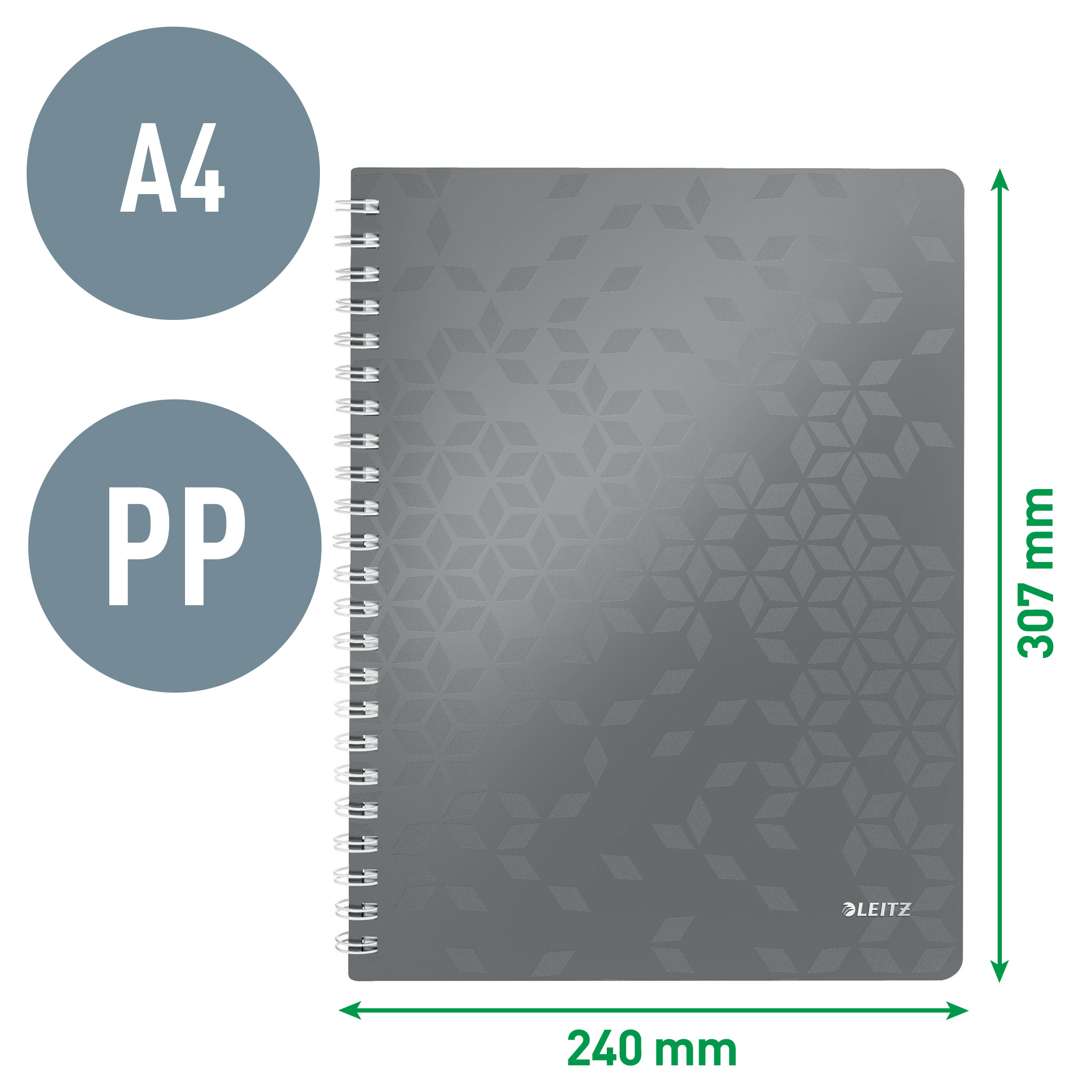 Caiet birou spira a4 aritmetica turcoaz coperta pp wow leitz [1]