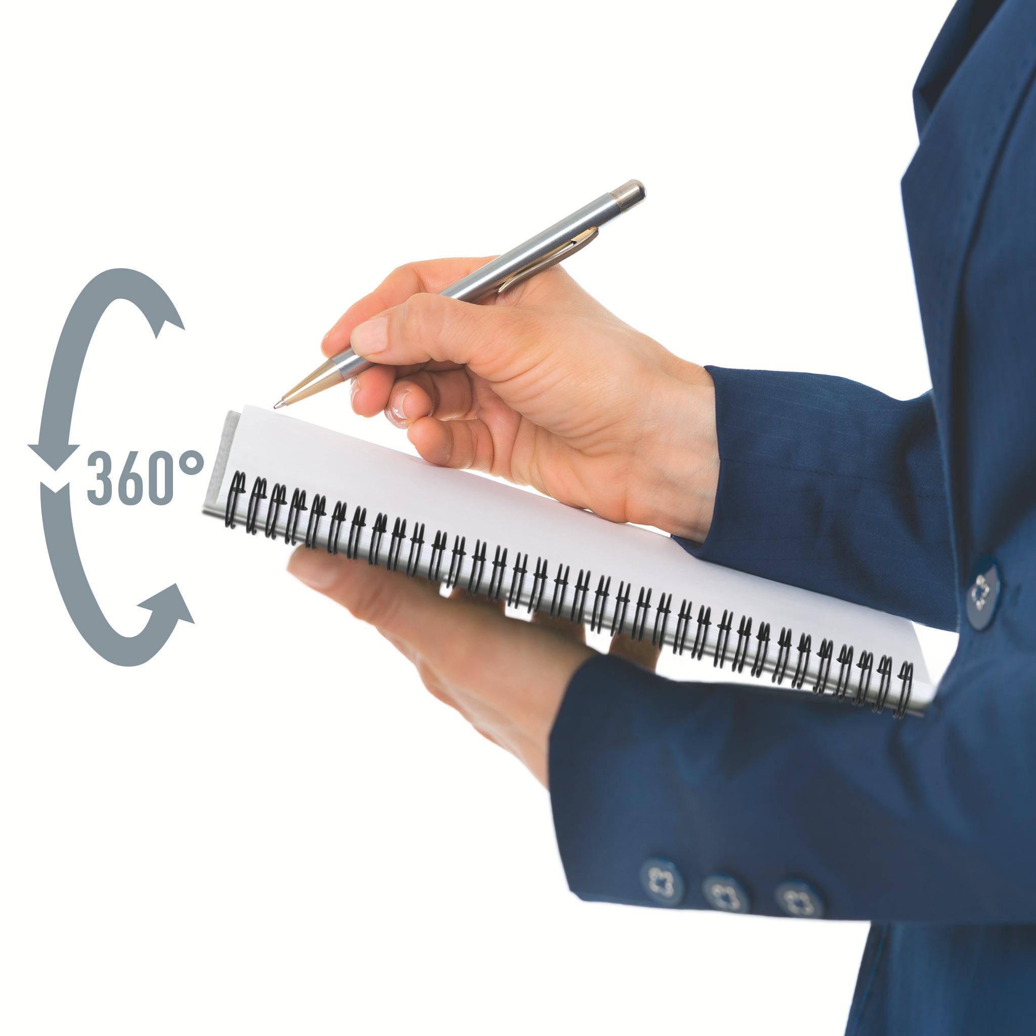 Caiet birou spira a4 dictando albastru coperta pp wow leitz [4]