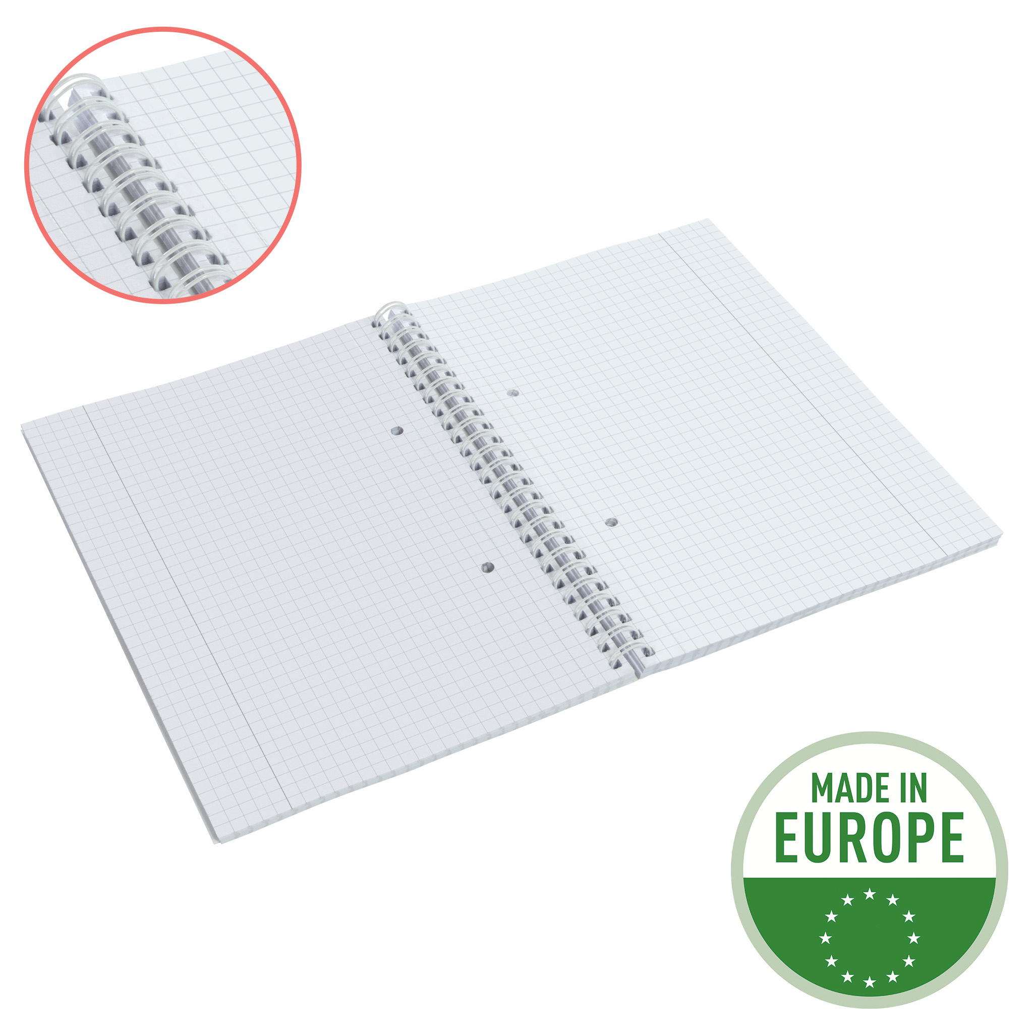 Caiet birou spira a5 80 file aritmetica verde coperta carton colour'breeze esselte [2]