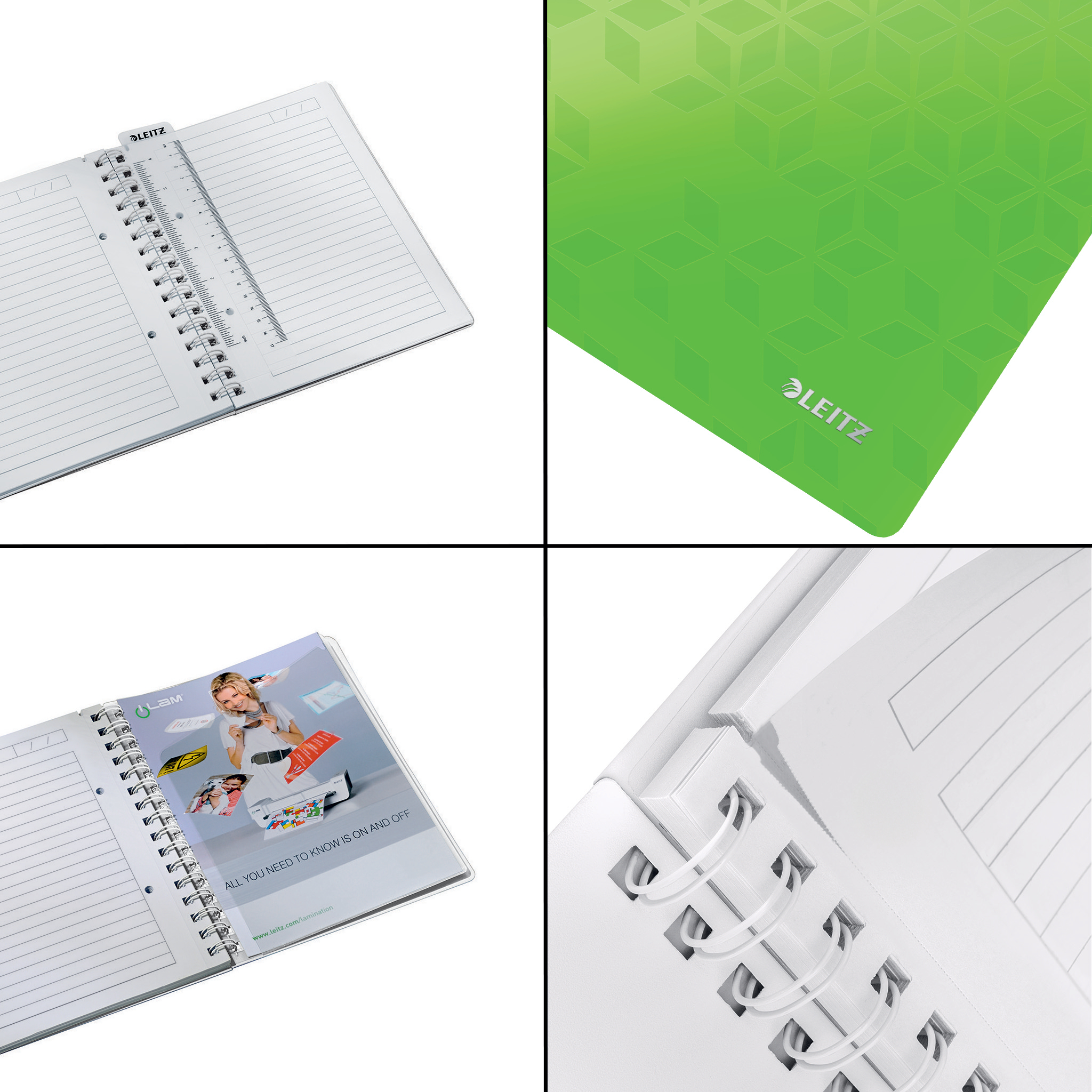 Caiet birou spira a5 dictando verde coperta pp wow leitz [3]