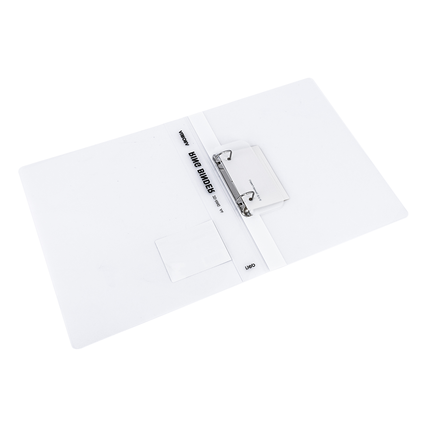 Caiet mecanic a4 2 inele 15mm/20mm coperta flexibila alb translucid deli [2]
