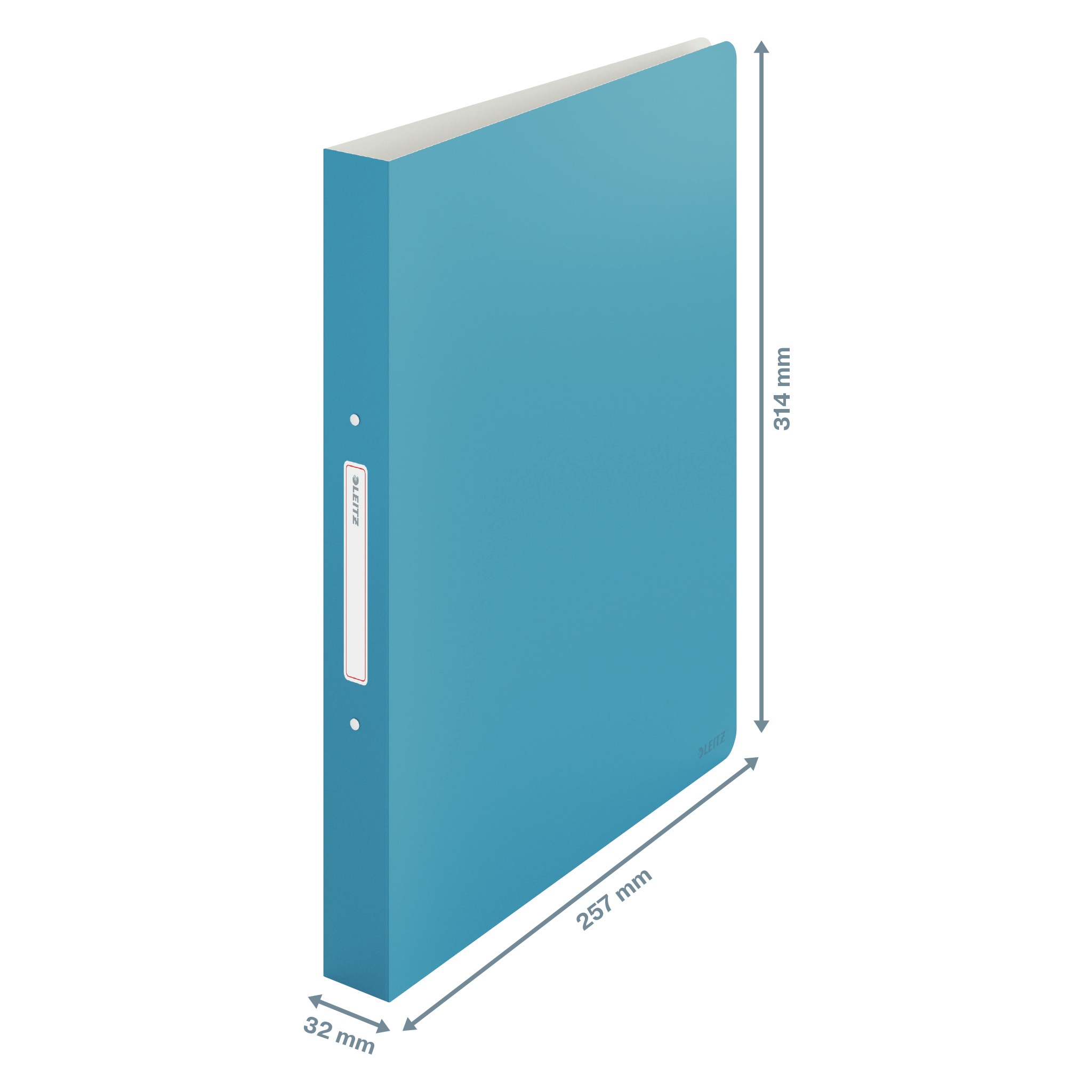 Caiet mecanic a4 2 inele 25mm/32mm cop flex albastru celest cosy leitz [3]