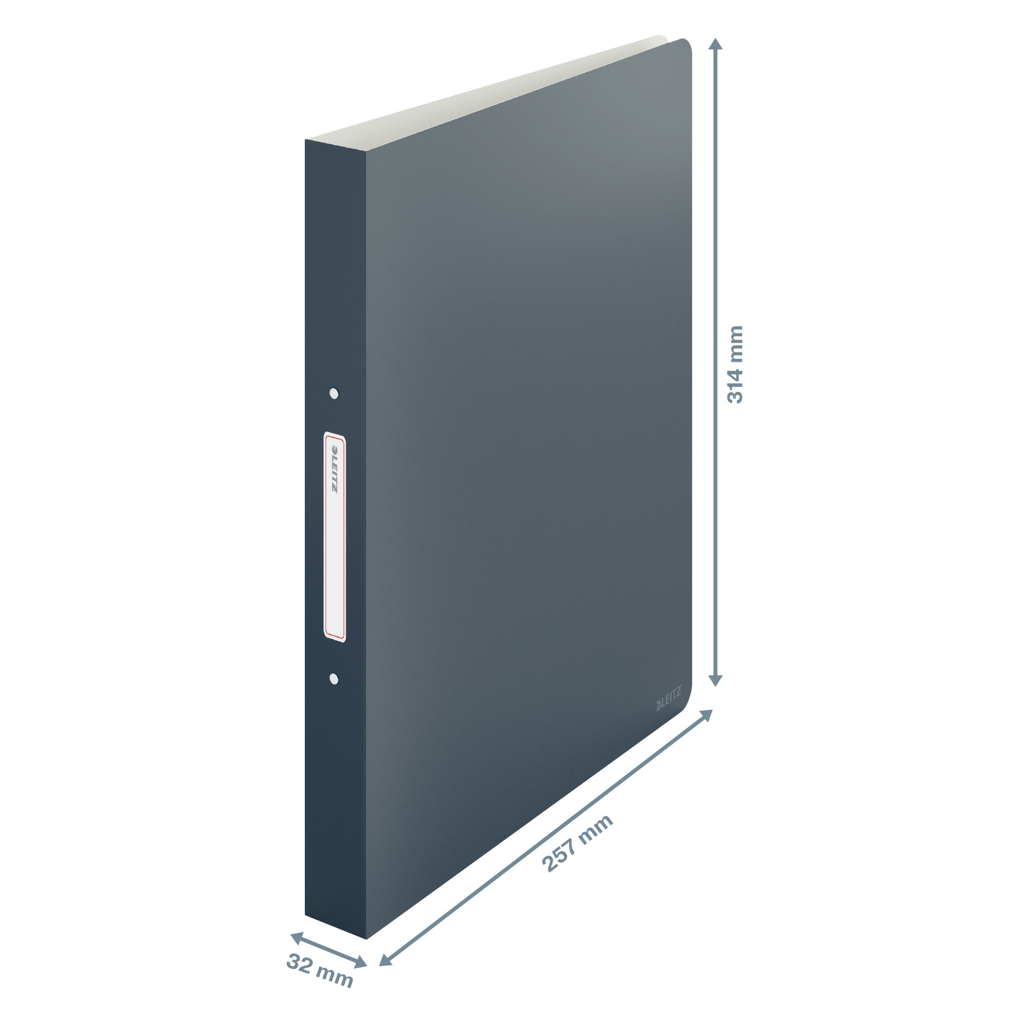 Caiet mecanic a4 2 inele 25mm/32mm cop flex gri antracit cosy leitz [3]
