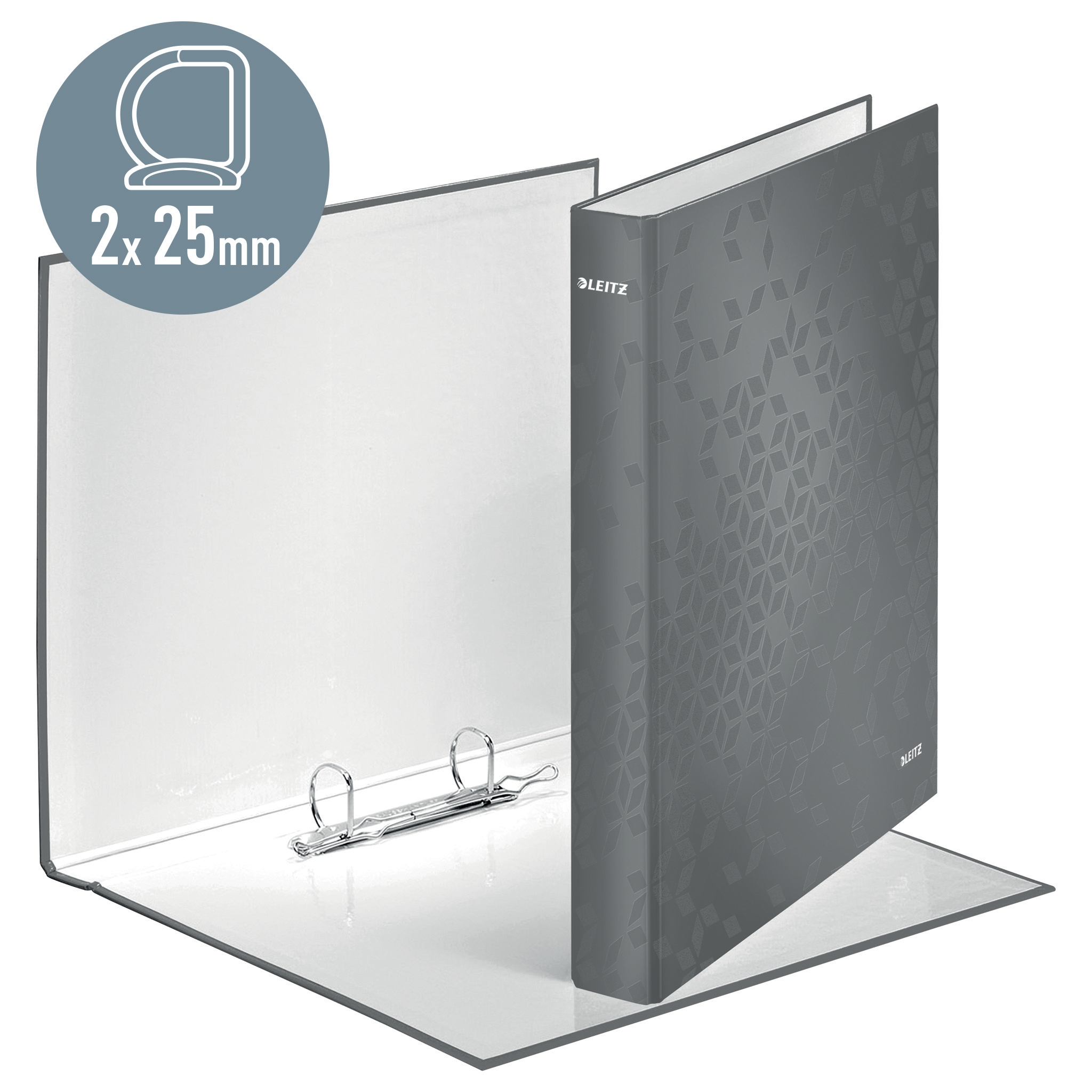 Caiet mecanic a4 2 inele 25mm/40mm rosu wow leitz [1]