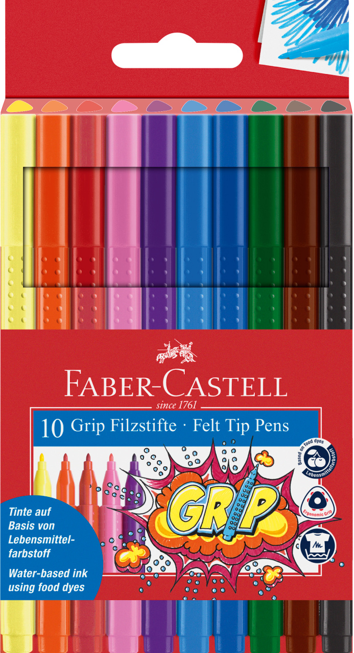 Carioca 10 culori grip faber-castell