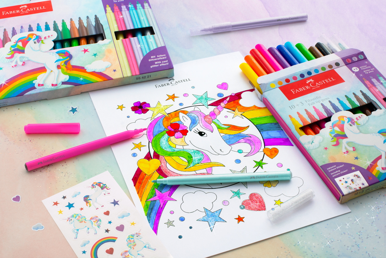 Carioca 10+3 culori unicorni faber-castell [2]