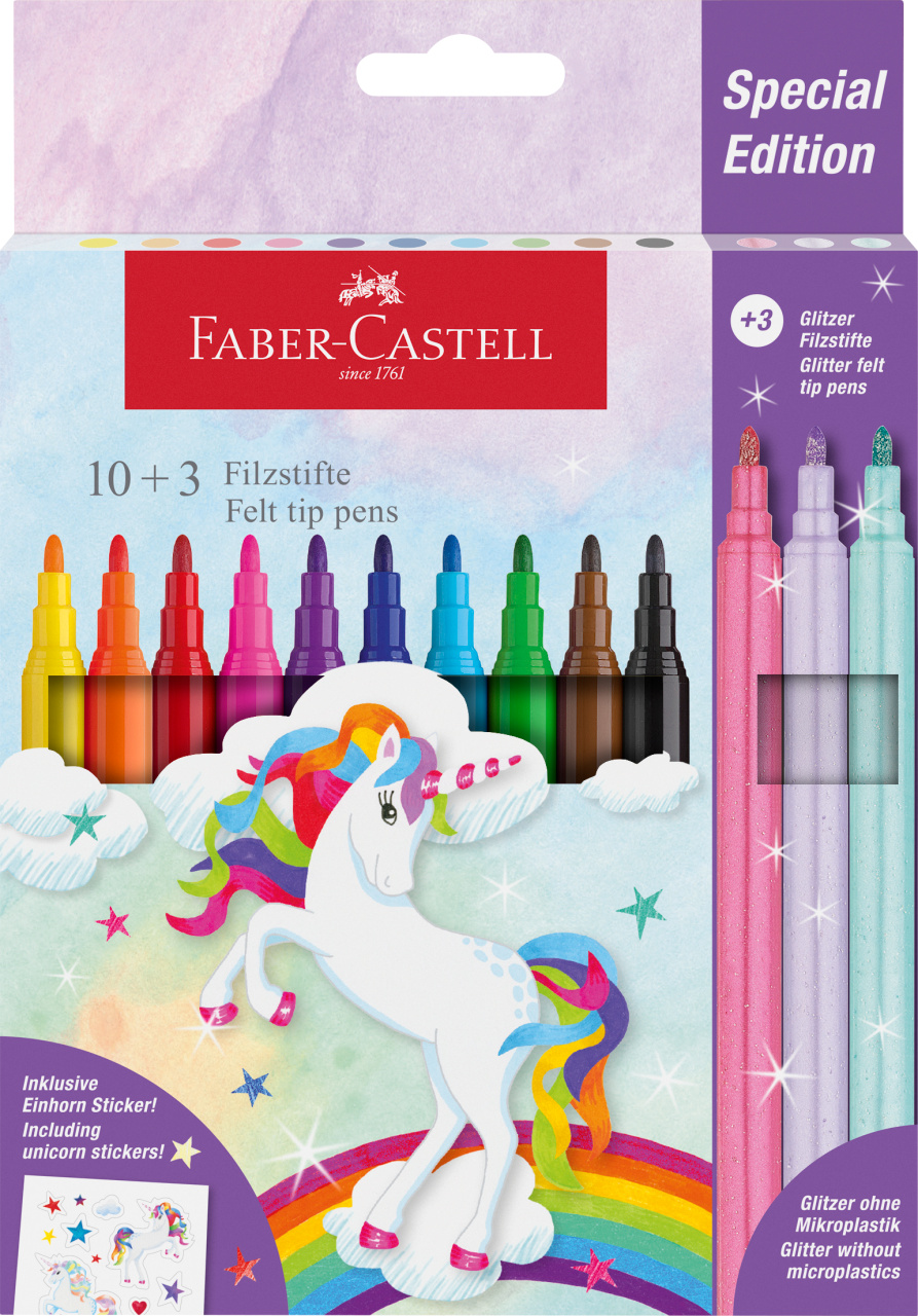 Carioca 10+3 culori unicorni faber-castell