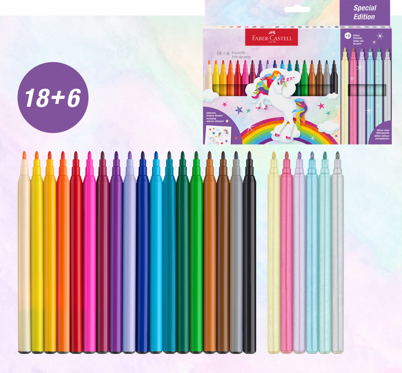 Carioca 18+6 culori unicorni faber-castell [2]