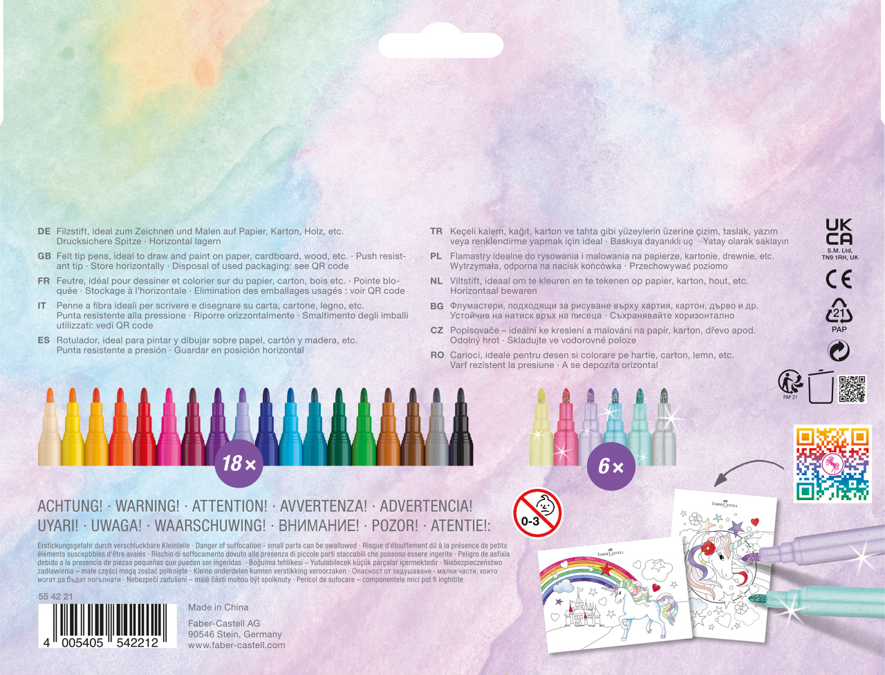 Carioca 18+6 culori unicorni faber-castell [4]