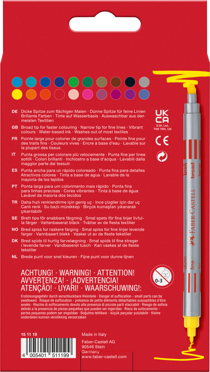Carioca 20 culori 2 capete faber-castell [2]