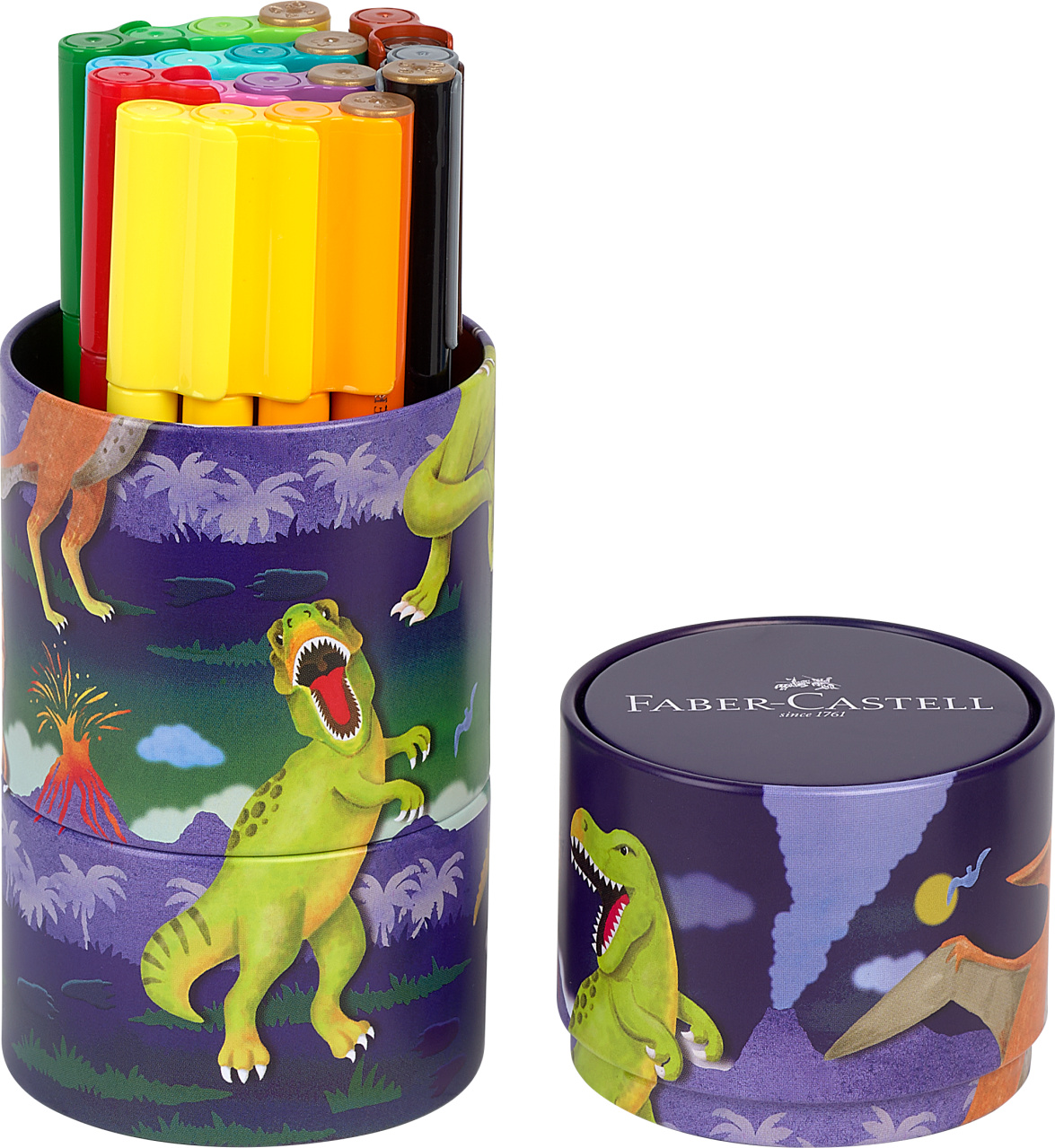 Carioca 20 culori dinozauri connector faber-castell [1]