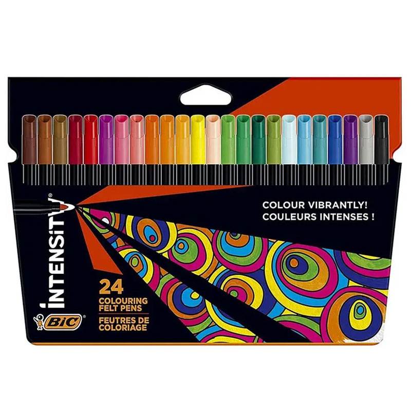 Carioca 24 culori 2mm intensity bic