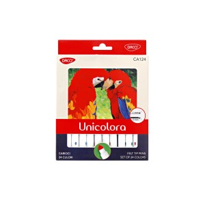 Rechizite Școlare - Carioca 24c varf conic unicolora daco ca124