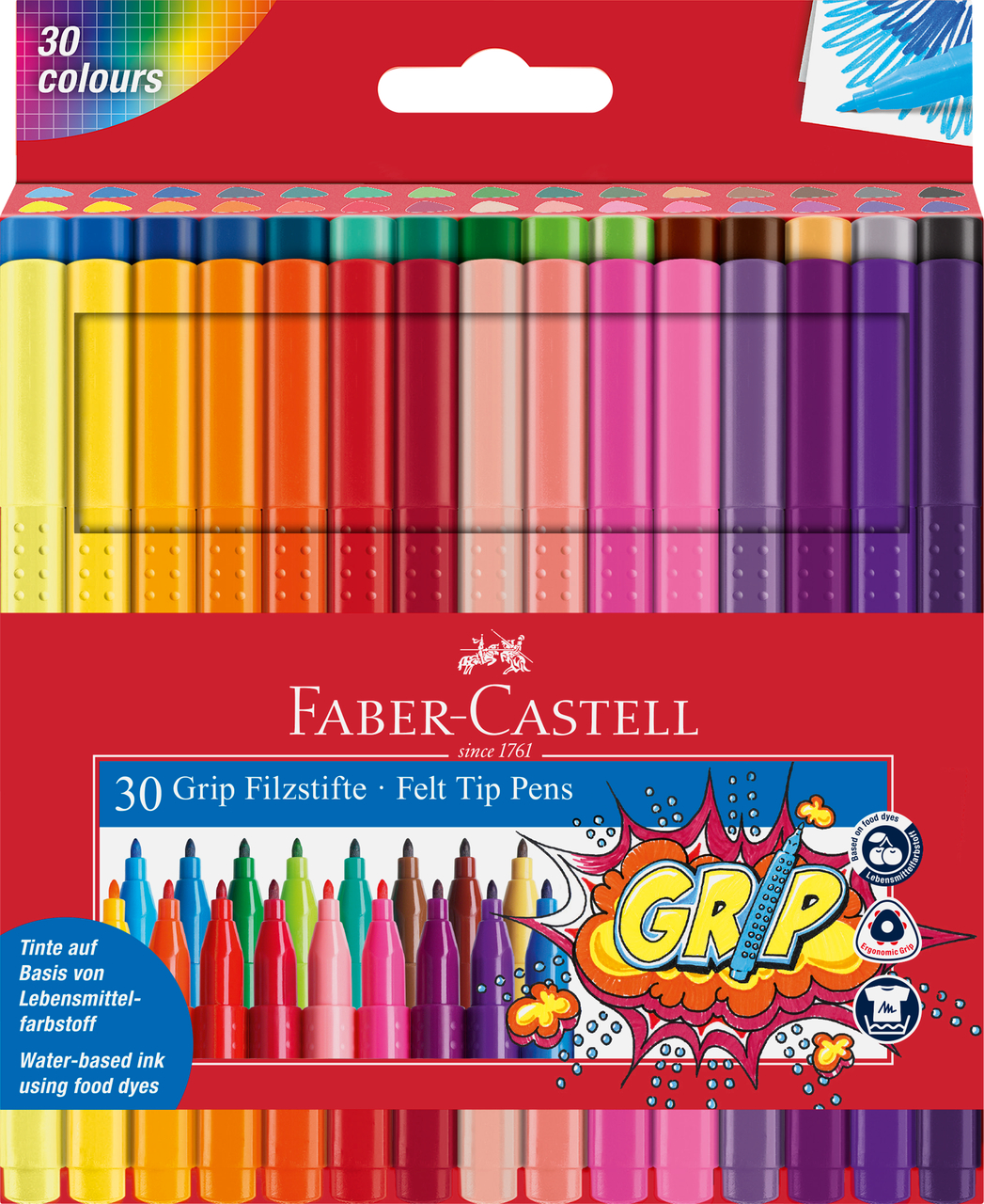 Carioca 30 culori grip faber-castell