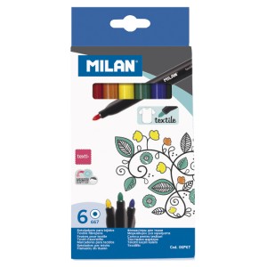 Rechizite Școlare - Carioca 6 culori pentru textile milan 06p6t 
