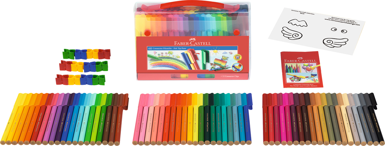 Carioca 60 culori connector cut cadou faber-castell [4]
