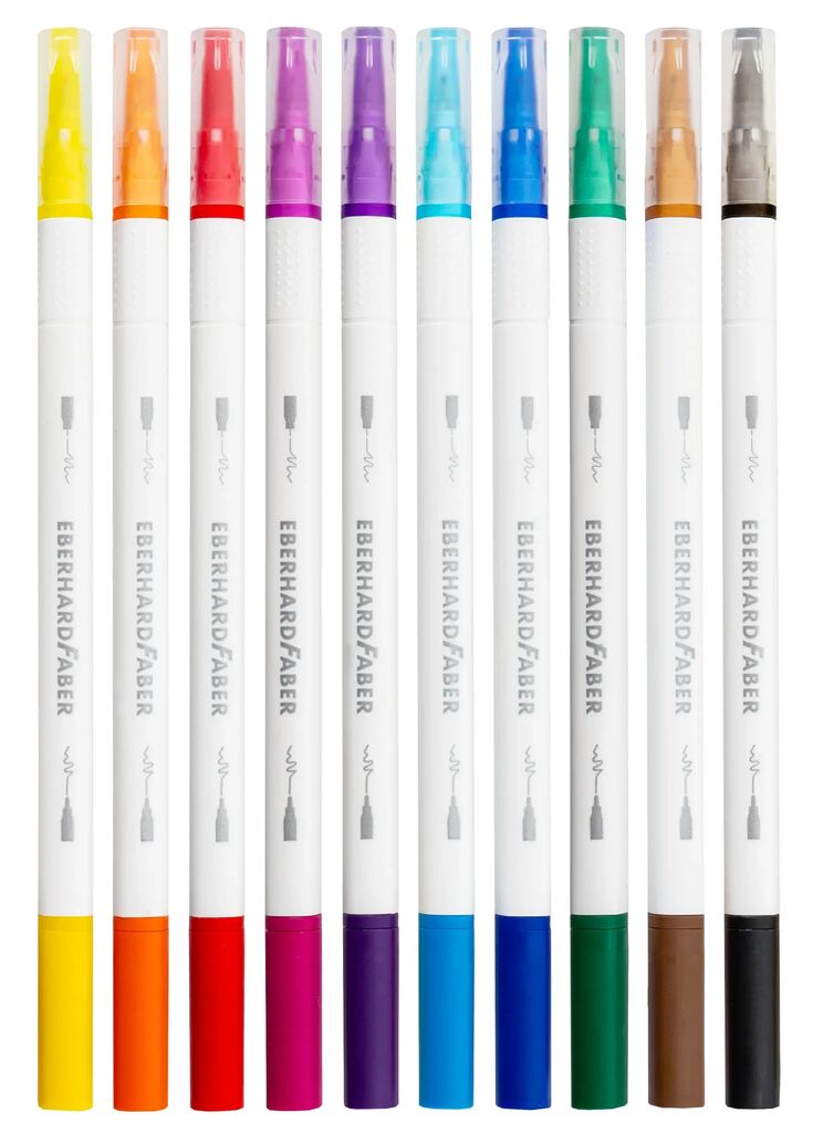 Carioci 10 culori 2 capete (carioca+liner) eberhard faber [2]