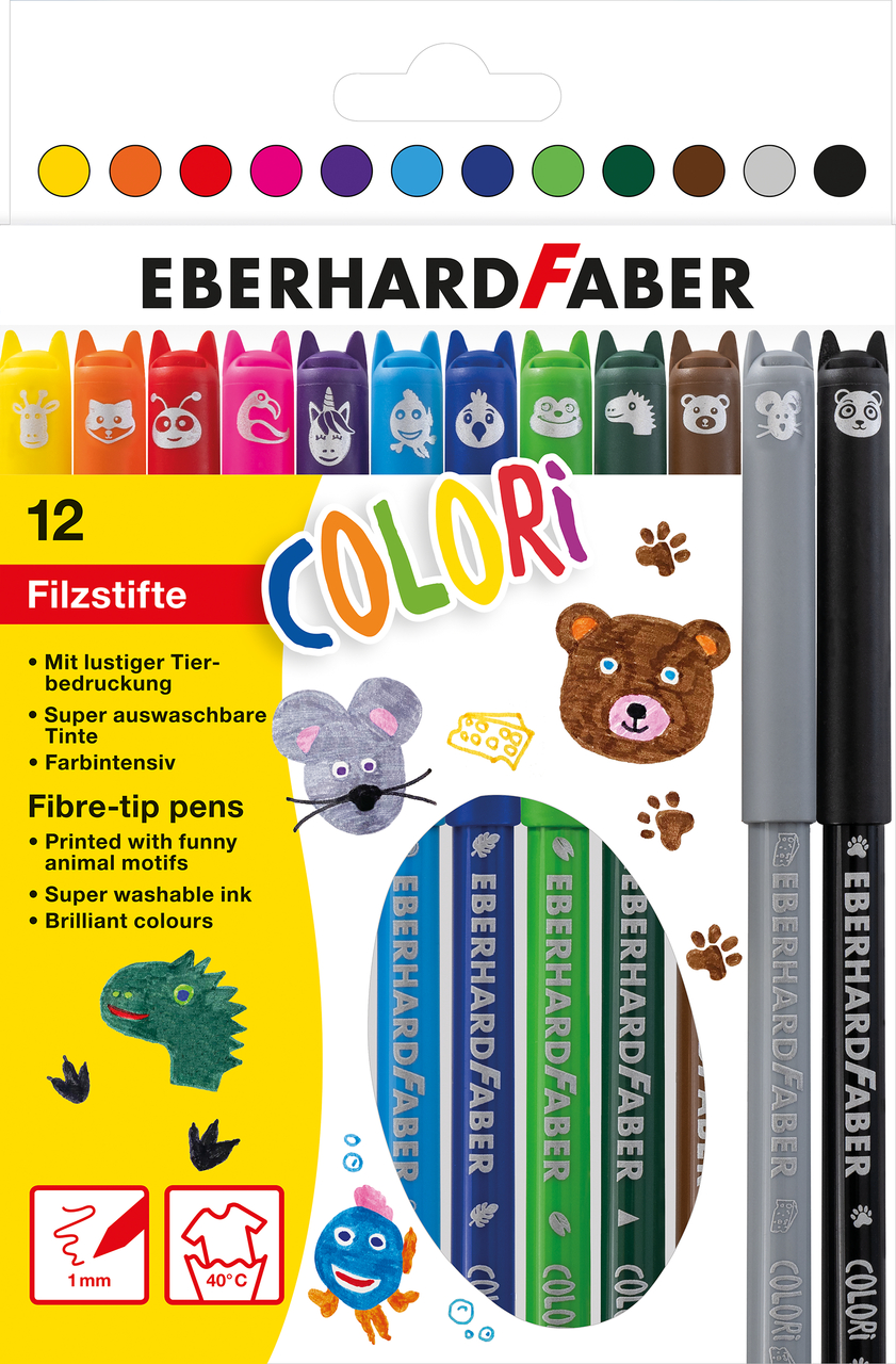 Carioci 12 culori animale eberhard faber