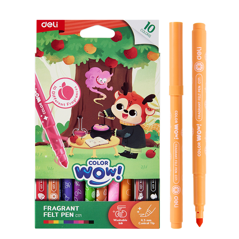 Carioci parfumate 10 culori washable deli