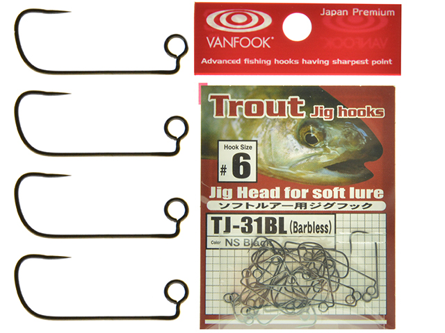 Ac de pescuit - Carlige Jig Vanfook TJ-31BL Barbless Trout Jig Hooks #6