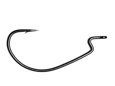 Carlige offset Vanfook Worm-55 Stealth Black Offset Hooks 5/0 [3]