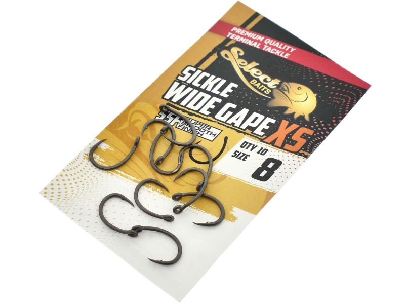 Carlige Select Baits Sickle Wide Gape XS SSF Hooks #8 [1]