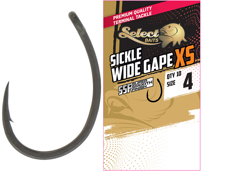 Carlige Select Baits Sickle Wide Gape XS SSF Hooks #8 [0]