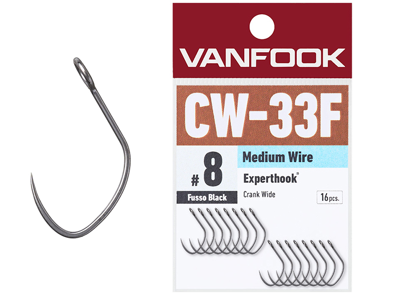 Ac de pescuit - Carlige Vanfook CW-33F Experthook Crank Wide Hooks #6 - 16pcs