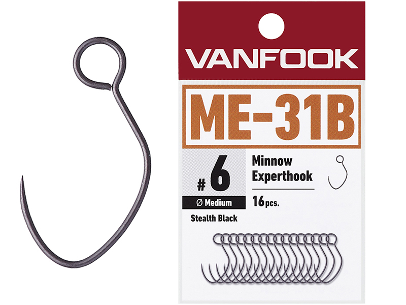 Ac de pescuit - Carlige Vanfook ME-31B Minnow Experthook Medium Wire Barbless #4