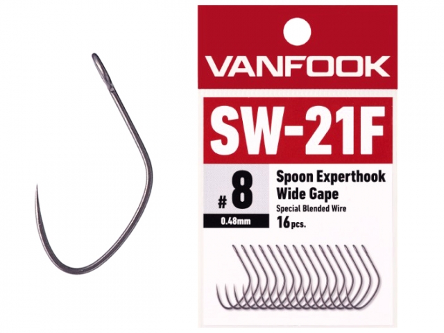 Ac de pescuit - Carlige Vanfook SW-21F Spoon Expert Hook Wide Gape #6 - 16pcs