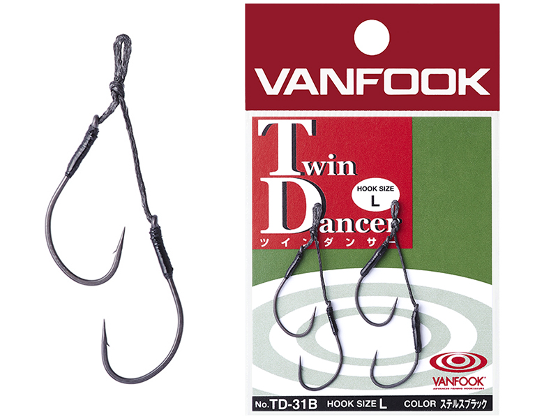 Carlige Vanfook TD-31B Twin Dancer Stealth Black Hooks Small [1]