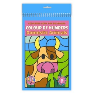 Cărți Educative, Activități - Carte colorat pe numere a4 24file animale domestice 428564